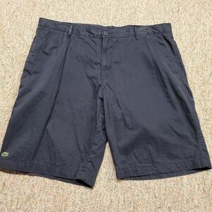 Lacoste Shorts Mens 40 Black Classic Fit Chino Twill Cotton Golf Preppy Casual